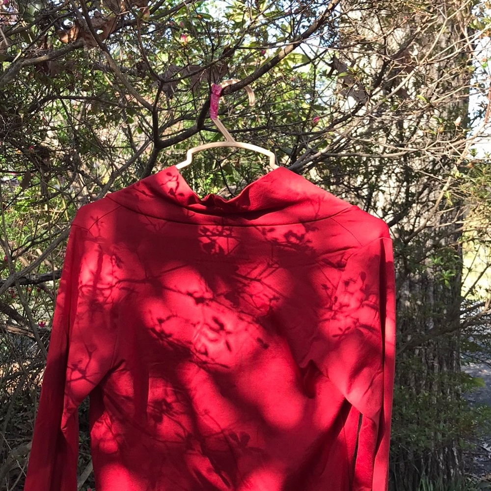 NWT BabyStyle Red Maroon Burgundy Wine LS Cowl Neck Top Shirt Maternity M Medium